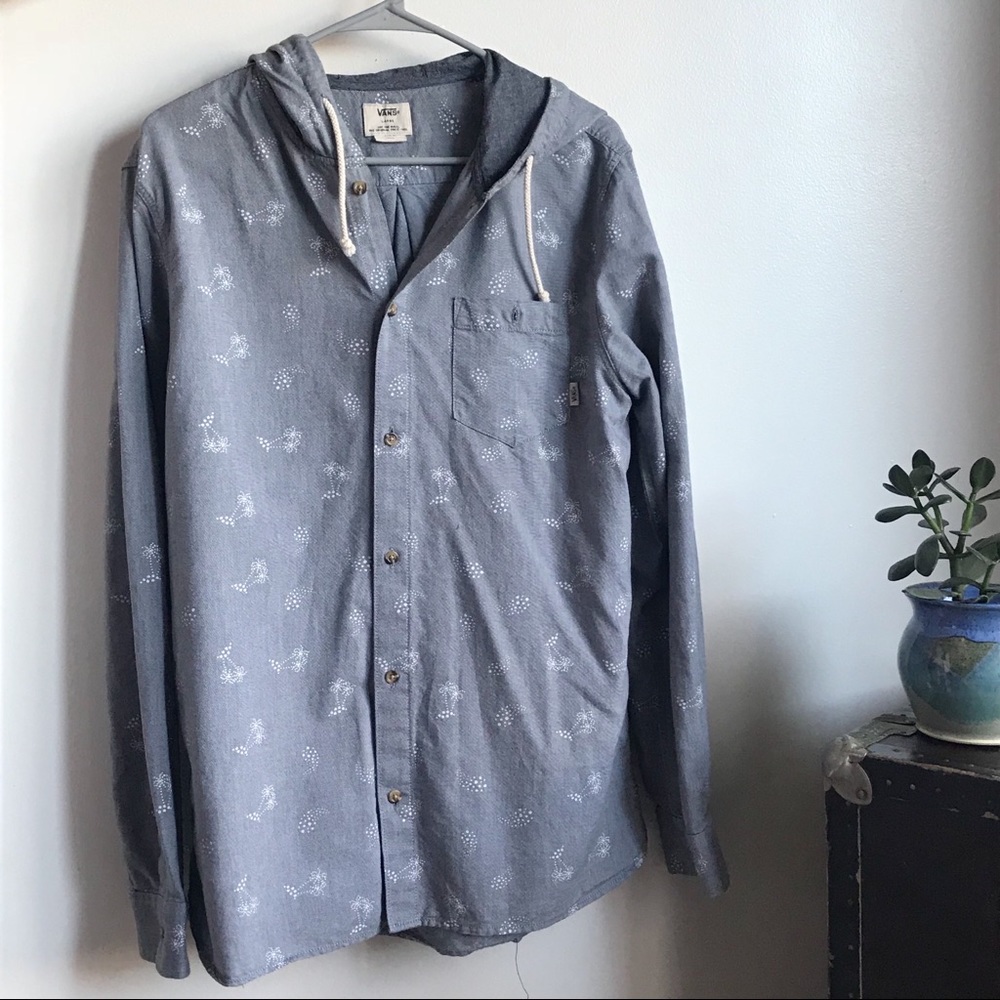 Vans button up hooded shirt